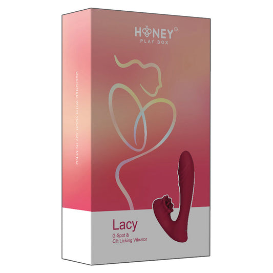 HONEY PLAY BOX - LACY G-SPOT VIBRATOR WITH TONGUE LICKER