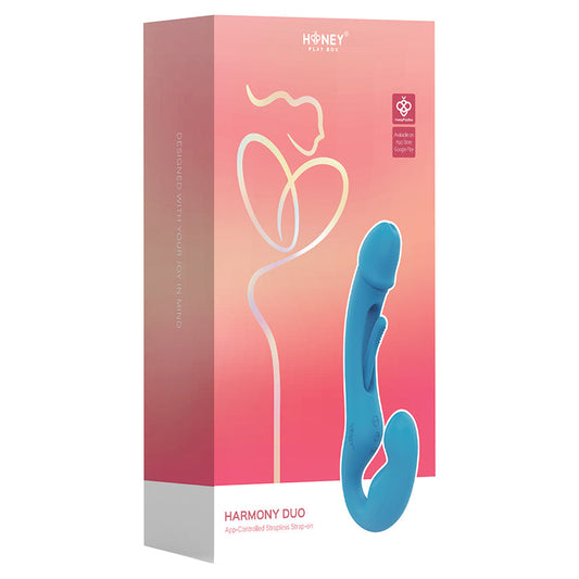 HONEY PLAY BOX - HARMONY DUO STRAPLESS STRAP-ON AZUL