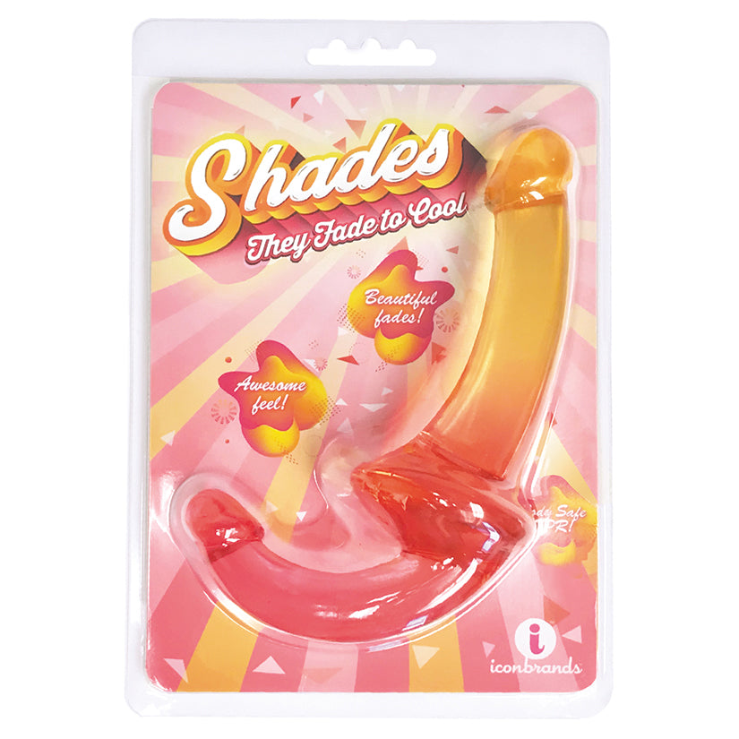 ICON BRANDS - SHADES GRADIENT STRAPLESS STRAP-ON PINK/YELLOW 9.5 IN.