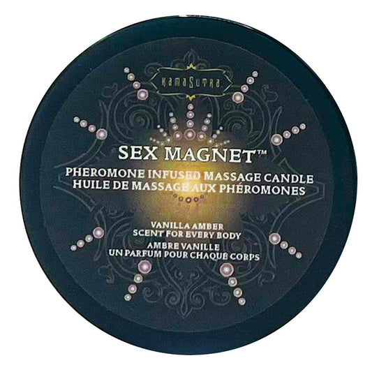 KAMASUTRA - SEX MAGNET MASSAGE CANDLE VANILLA AMBER 1.7 OZ.