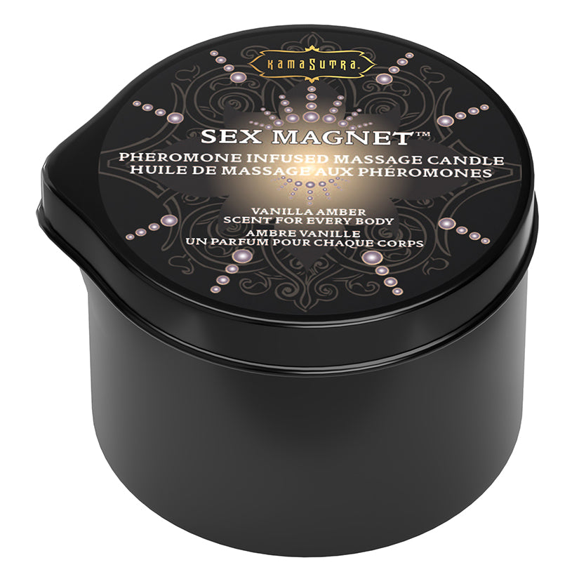KAMA SUTRA - SEX MAGNET MASSAGE CANDLE VANILLA AMBER 2 OZ.