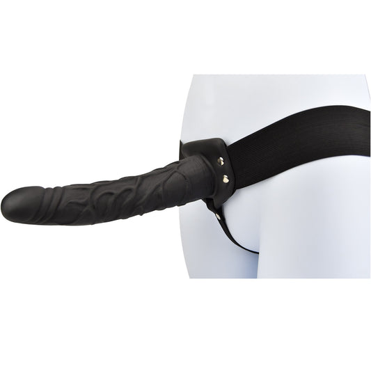 LOVING JOY - 9 INCH HOLLOW STRAP ON BLACK
