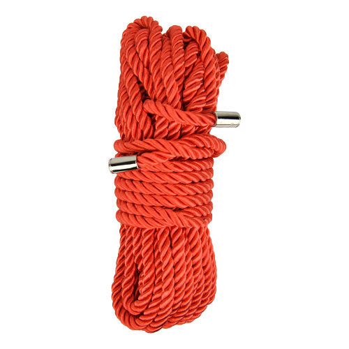 BOUND TO PLEASE SILKY BONDAGE ROPE 10M RED