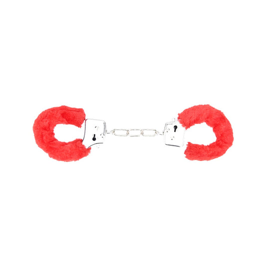BOUND TO PLAY - BOUND TO PLAY. HEAVY DUTY FURRY HANDCUFFS RED
