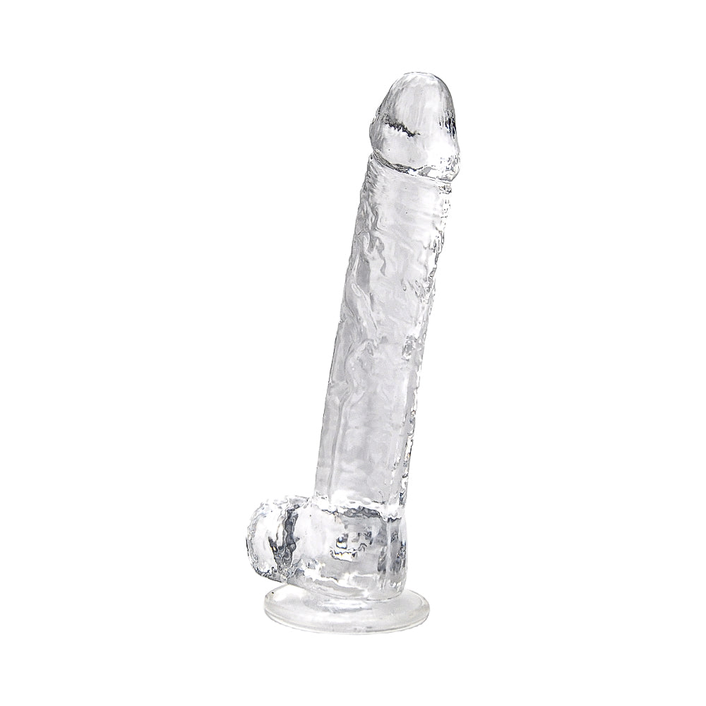 LOVING JOY - 11 INCH DILDO WITH BALLS CLEAR
