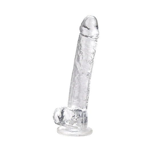 LOVING JOY - 11 INCH DILDO WITH BALLS CLEAR