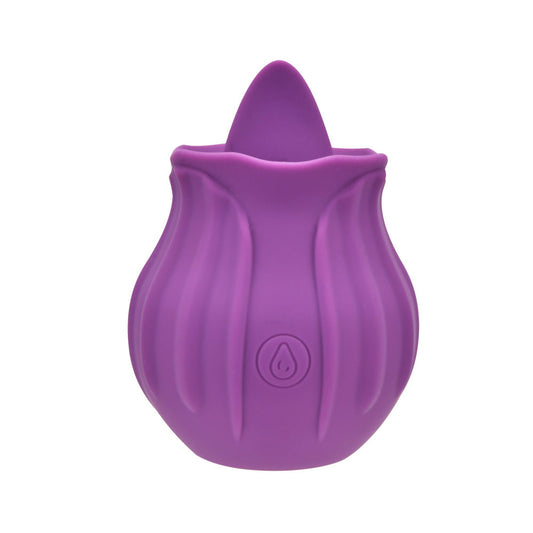 LOVING JOY - ROSE LICKING CLITORAL VIBRATOR PURPLE
