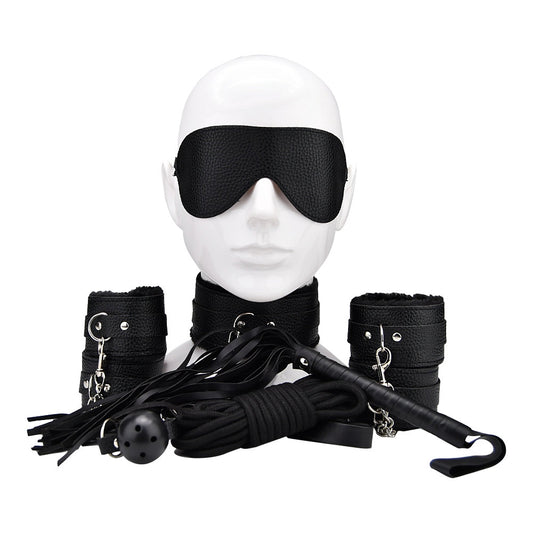 BOUND TO PLAY - BEGINNER'S BONDAGE KIT BLACK (8 PIECE)