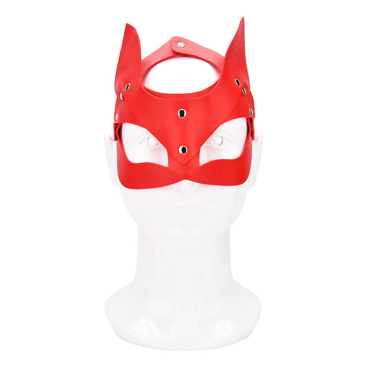 BOUND TO PLAY - KITTY CAT FACE MASK RED