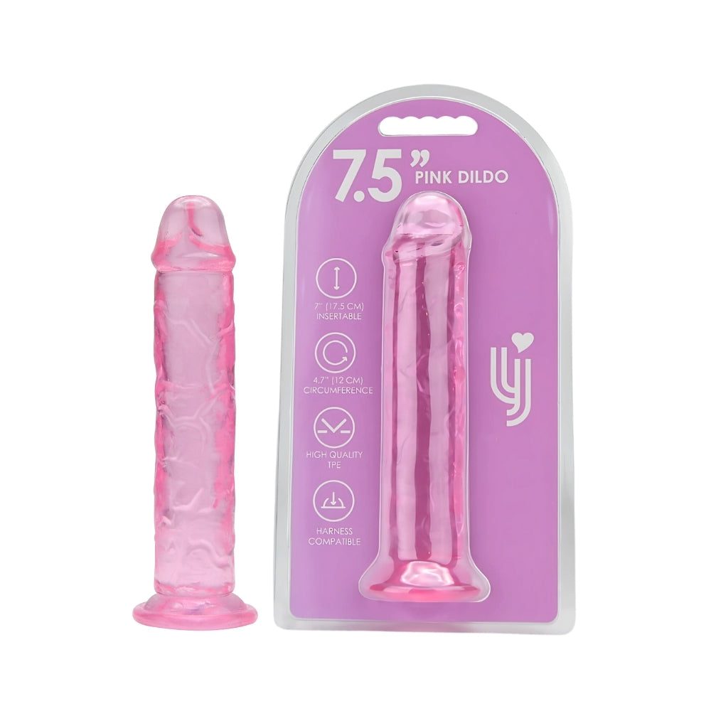 LOVING JOY - 7.5 INCH SUCTION CUP DILDO PINK