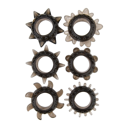 LOVING JOY - TEXTURED COCK RING SET (6 PACK)