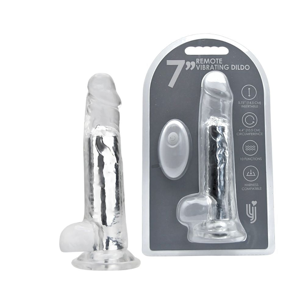 LOVING JOY - 7 INCH REMOTE VIBRATING DILDO
