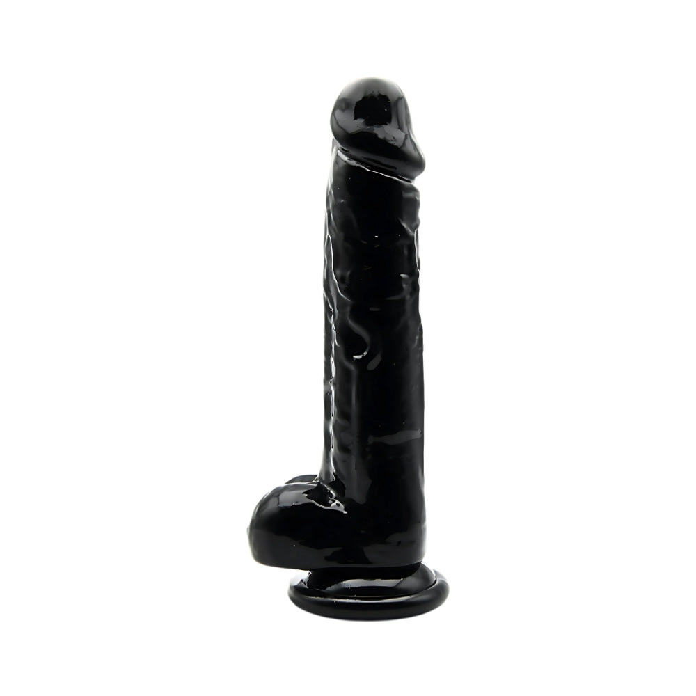 LOVING JOY - 8 INCH DILDO WITH BALLS BLACK