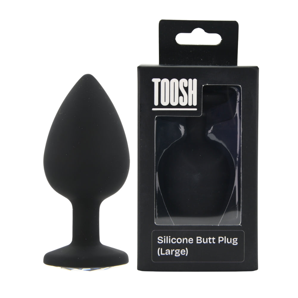 TOOSH - BLACK SILICONE BUTT PLUG LARGE