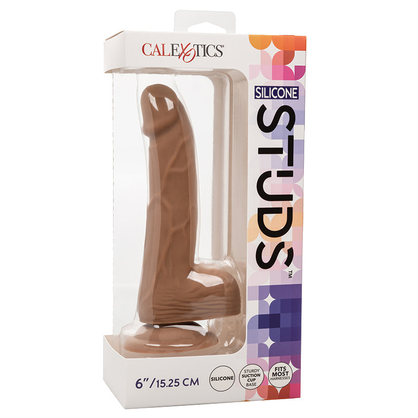 CALEXOTICS - SILICONE STUDS BROWN 6 IN.
