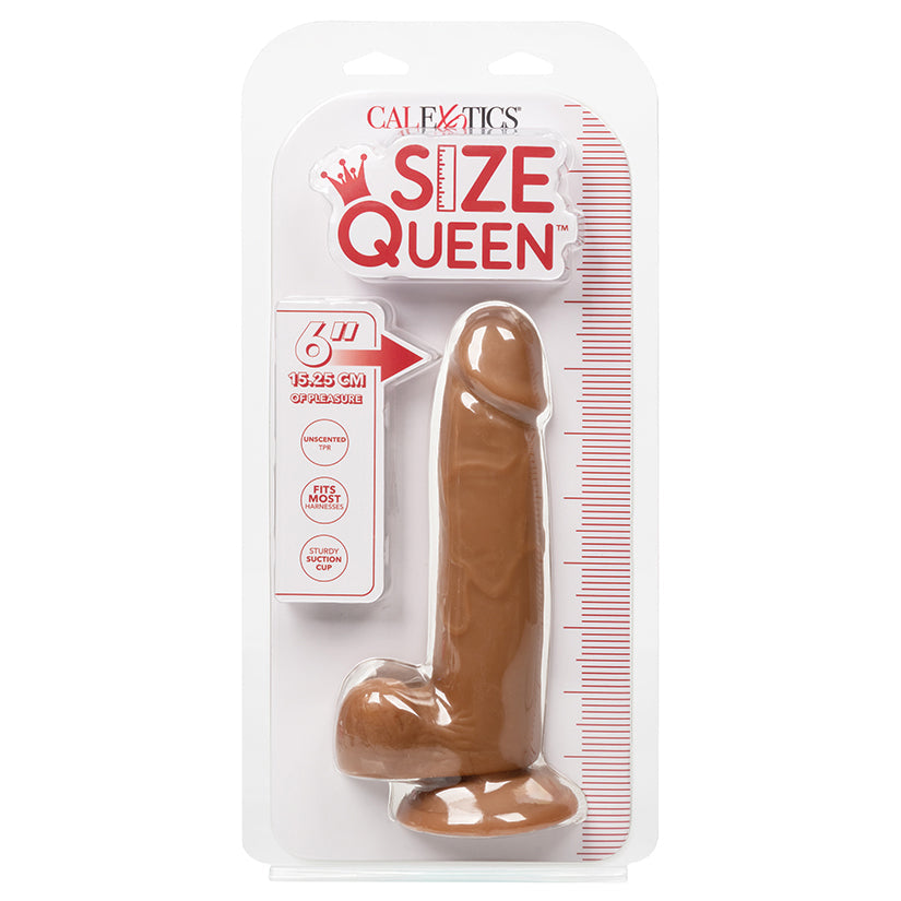 CALEXOTICS - SIZE QUEEN BROWN 6 IN.