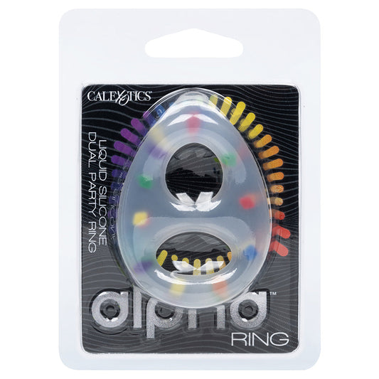 CAL EXOTICS - ALPHA LIQUID SILICONE DUAL PARTY RING