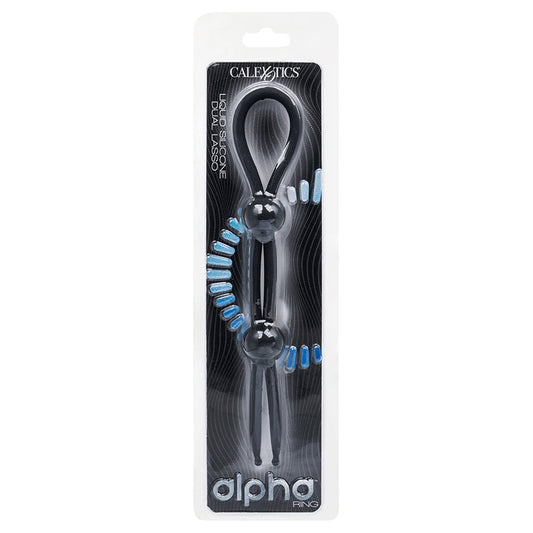 CAL EXOTICS - ALPHA LIQUID SILICONE DUAL LASSO BLACK