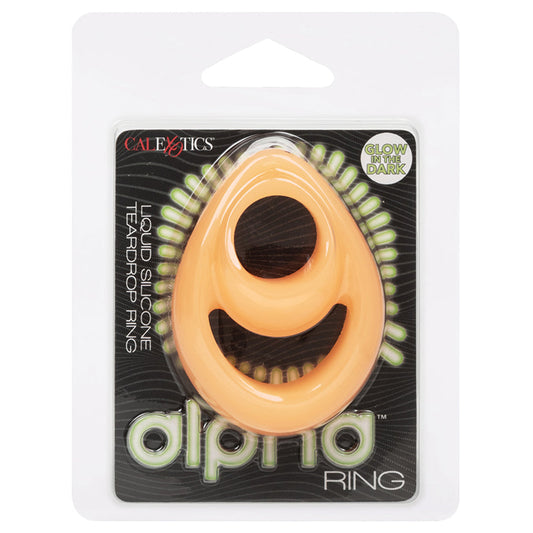 CAL EXOTICS - ALPHA GLOW-IN-THE-DARK LIQUID SILICONE TEARDROP RING