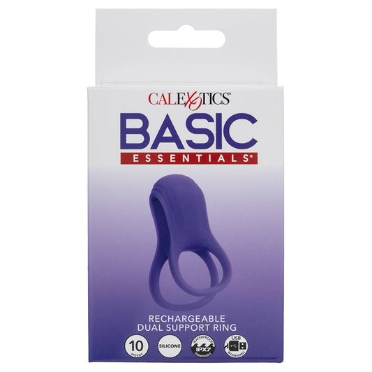 CAL EXOTICS - BASIC ESSENTIALS RECHARGEABLE DUAL SUPPORT RING