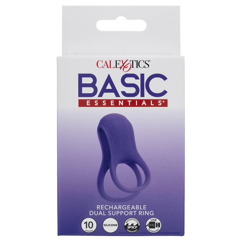 CALEXOTICS - BASIC ESSENTIALS RECHARGEABLE DUAL SUPPORT RING