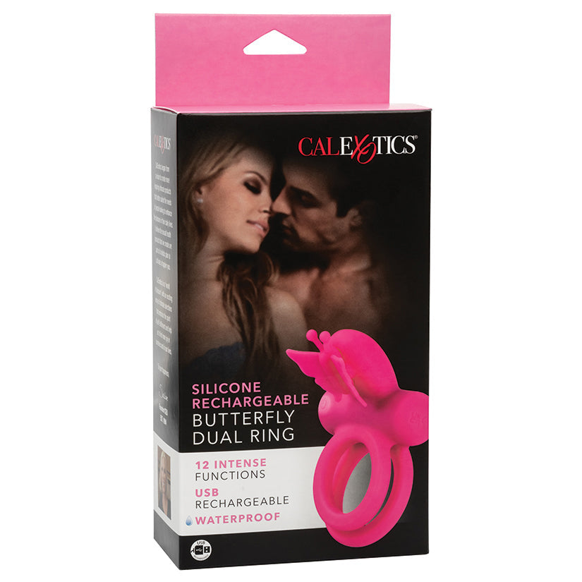 CALEXOTICS - SILICONE RECHARGEABLE BUTTERFLY DUAL RING