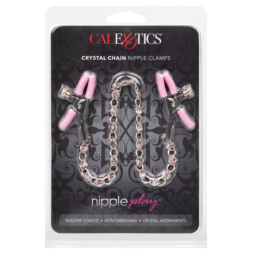 CALEXOTICS - NIPPLE PLAY CRYSTAL CHAIN NIPPLE CLAMPS PINK