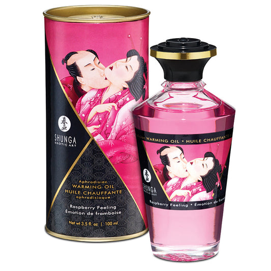 SHUNGA - APHRODISIAC WARMING OIL RASPBERRY FEELING 3.5 OZ.