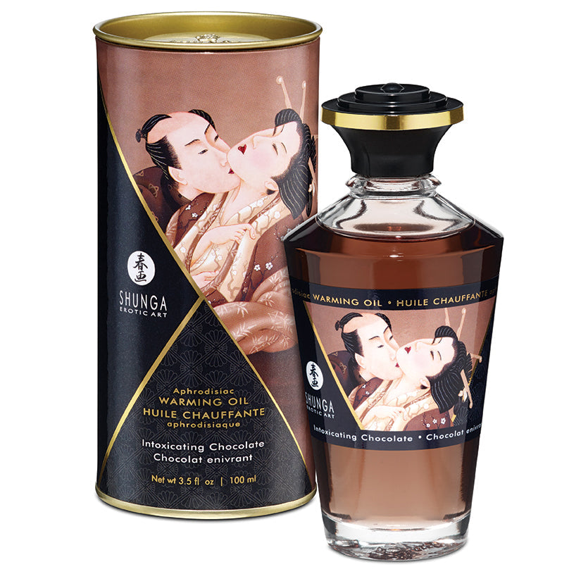 SHUNGA - APHRODISIAC WARMING OIL INTOXICATING CHOCOLATE 3.5 OZ.