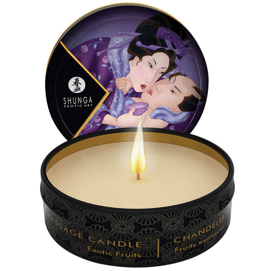 SHUNGA - VELA DE MASSAGEM MINI FRUTOS EXÓTICOS 1 OZ.