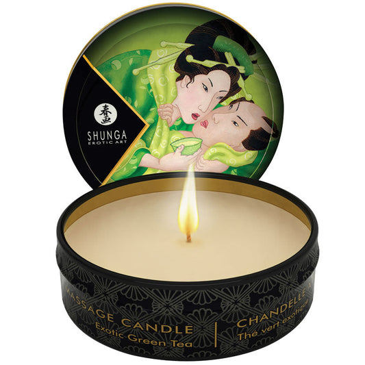 SHUNGA - VELA DE MASSAGEM MINI CHÁ VERDE EXÓTICO