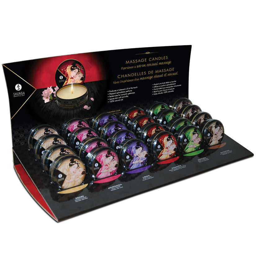 SHUNGA - MINI MASSAGE CANDLE 24 PIECE DISPLAY