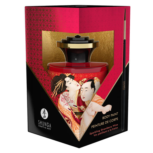 SHUNGA - BODY PAINT SPARKLING STRAWBERRY WINE 1.7 OZ.