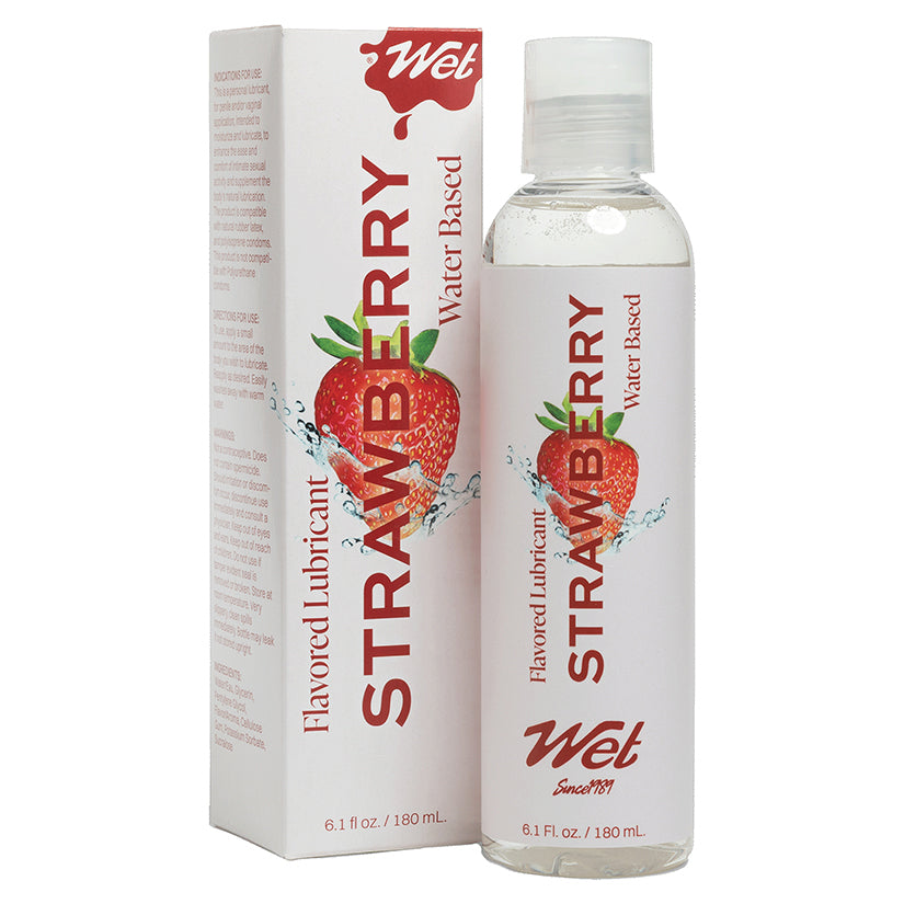WET - FLAVORED LUBRICANT STRAWBERRY 6.1 OZ.