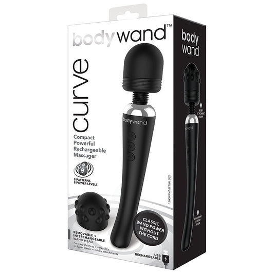 XGEN - BODYWAND CURVE RECHARGEABLE WAND BLACK