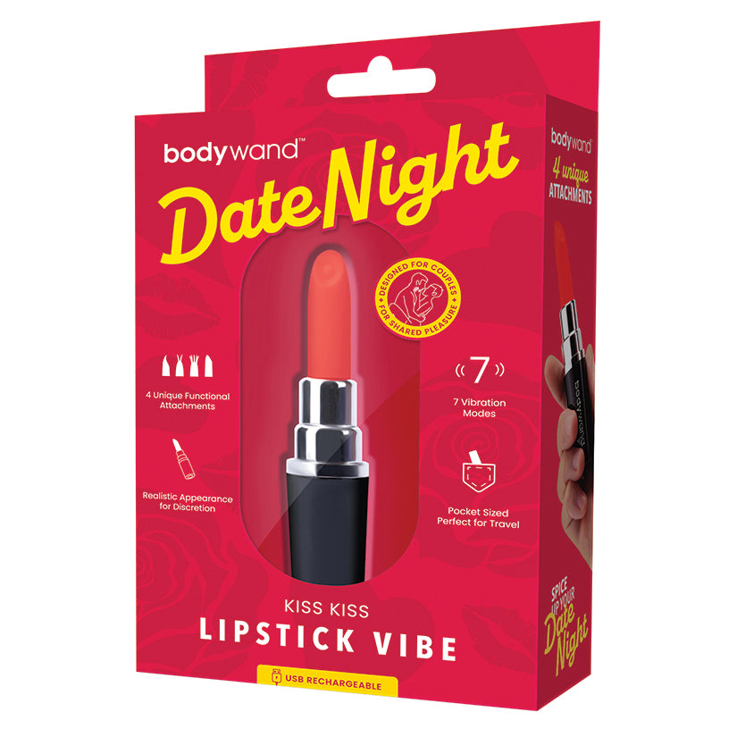 XGEN - BODYWAND DATE NIGHT KISS KISS LIPSTICK VIBE-PRETO/VERMELHO