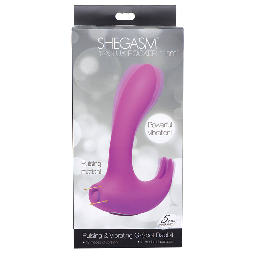 XR BRANDS - SHEGASM 12X LUX ROCKER PULSING AND VIBRATING G-SPOT RABBIT PURPLE