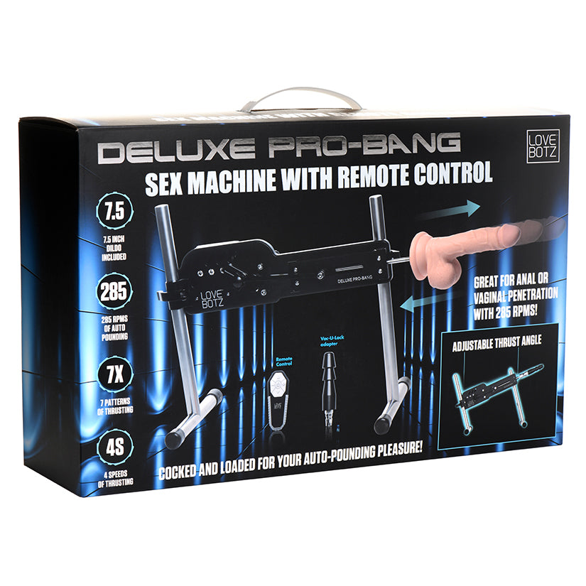 XR BRANDS - DELUXE PRO-BANG SEX MACHINE WITH REMOTE CONTROL