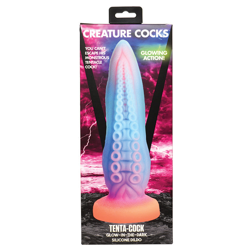 XR BRANDS - CREATURE COCKS TENTA-COCK GLOW-IN-THE-DARK SILICONE