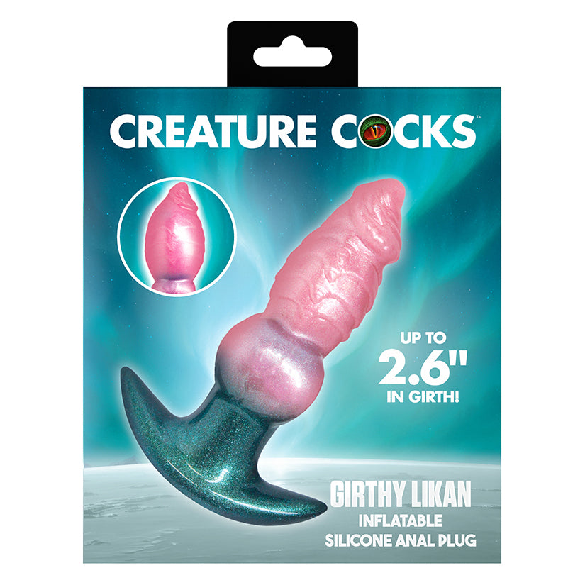 XR BRANDS - CREATURE COCKS GIRTHY LIKAN PLUG ANAL EM SILICONE INSUFLÁVEL