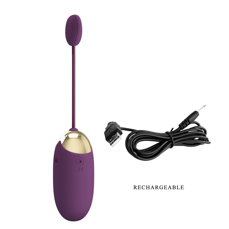 PRETTYLOVE - ABNER HUEVO VIBRADOR CON APP LILA