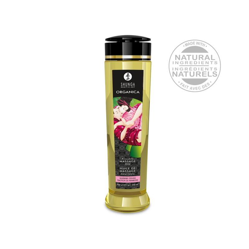 SHUNGA - ACEITE DE MASAJE ORGANICO FRAMBUESA 240 ML