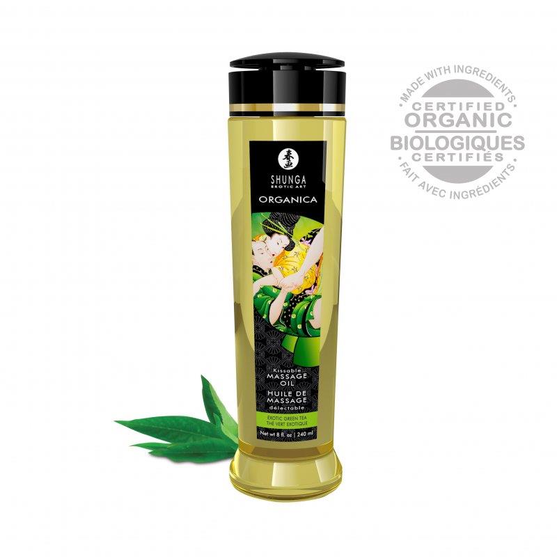 SHUNGA - ACEITE DE MASAJE ORGÁNICO TÉ VERDE 240 ML