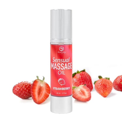 SECRET PLAY - ACEITE DE MASAJE SENSUAL FRESA 50ML