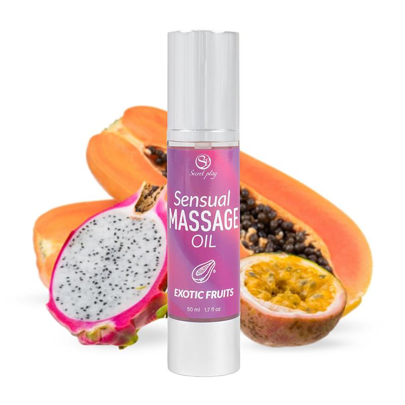 SECRET PLAY - ACEITE DE MASAJE SENSUAL FRUTAS EXÓTICAS 50 ML.