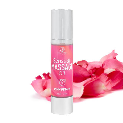 SECRET PLAY - ACEITE DE MASAJE SENSUAL PÉTALOS ROSA 50 ML.