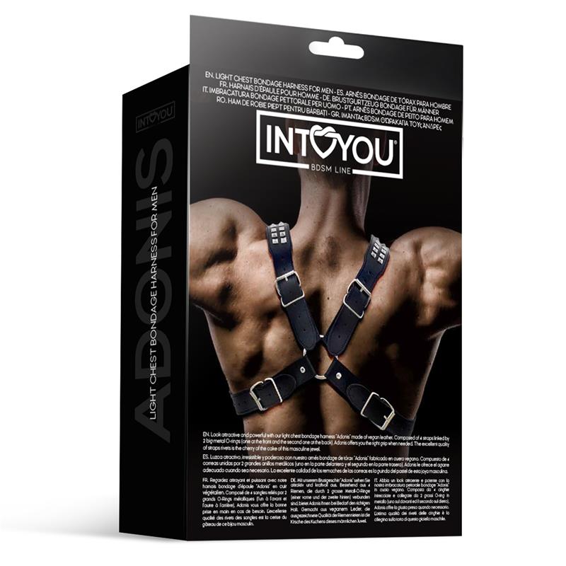 INTOYOU BDSM LINE - ADONIS ARNÉS MASCULINO PARA EL PECHO CUERO VEGANO
