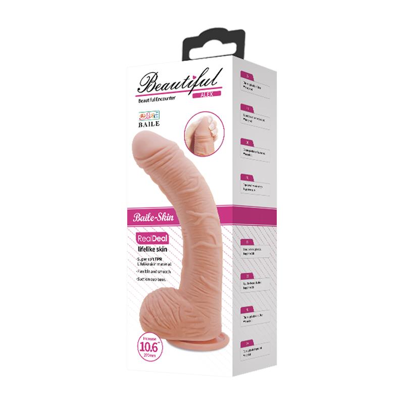 BAILE - ALEX DILDO CON TESTÍCULOS PUNTO G CON VENTOSA NATURAL