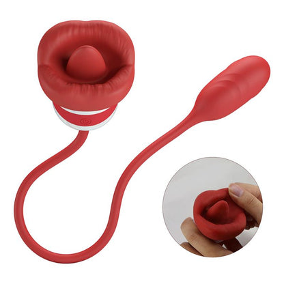 PRETTYLOVE - ALIYAH ESTIMULADOR DOBLE BOCA Y HUEVO SILICONA