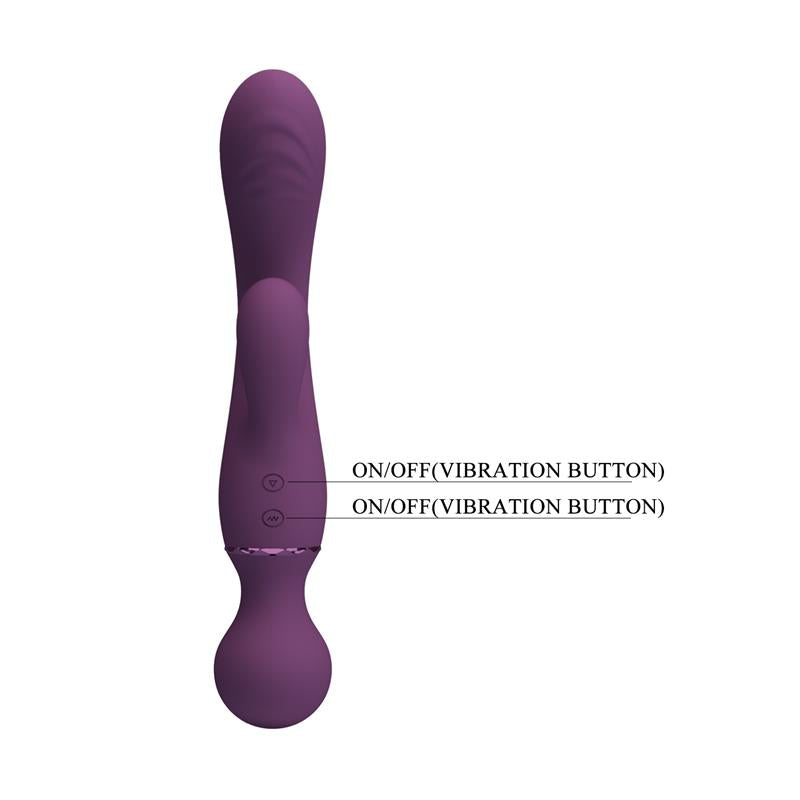 PRETTYLOVE - ALL ROUNDET VIBRADOR Y MASAJEADOR 2 EN 1